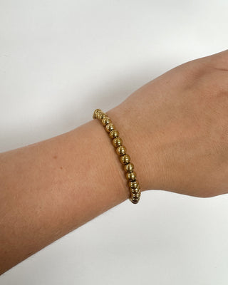 ISLA 24/7 Stretch - Plain Ball (6MM) Bracelet - Gold