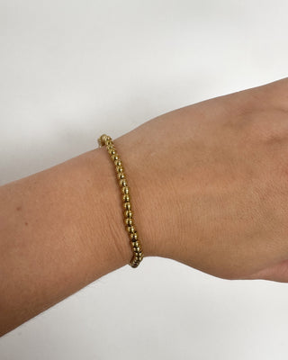ISLA 24/7 Stretch Bracelet - Plain Ball (4MM) - Gold