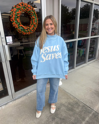 Jesus Saves Mockneck