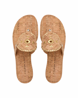 Jack Rogers Collins Sandal - Cork & Metallic Nappa