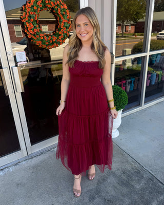 Bordeaux Maxi Dress