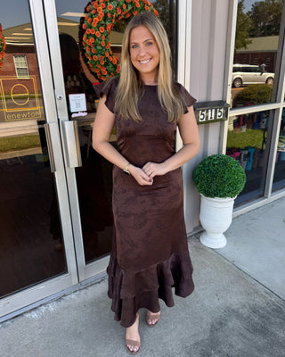 Mocha Bloom Maxi Dress