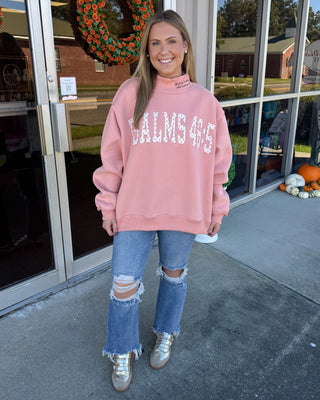 Psalm 46:5 Embroidered Polka Dot Mockneck
