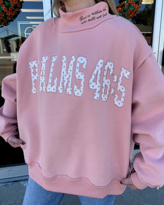 Psalm 46:5 Embroidered Polka Dot Mockneck
