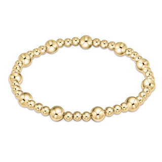 Enewton Classic Sincerity Pattern 6mm Bead Bracelet- Gold