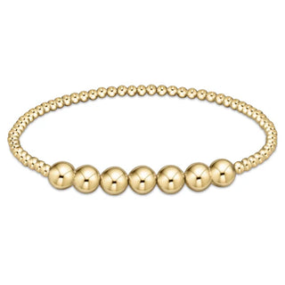 Enewton Classic Gold Beaded Bliss 3mm Bead Bracelet - 6mm gold