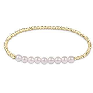 Enewton Classic Gold Beaded Bliss 2.5mm Bead Bracelet- 5mm Pearl