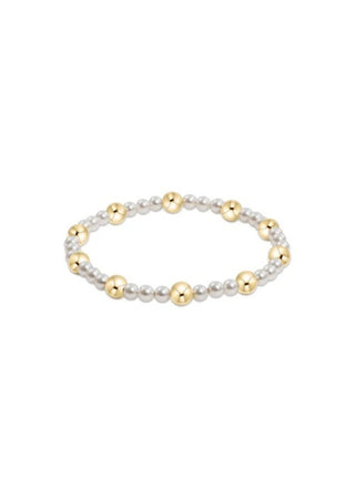 Enewton Pearl Sincerity Pattern 4mm Bead Bracelet - 6mm Gold