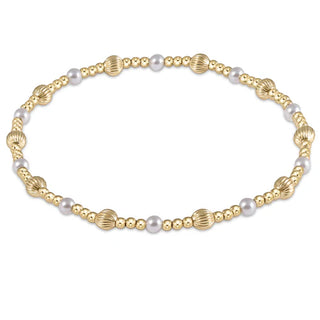 Enewton Dignity Sincerity Pattern 4mm Bead Bracelet - Pearl