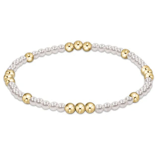 Enewton Worthy Pattern 3mm Bead Bracelet - Pearl