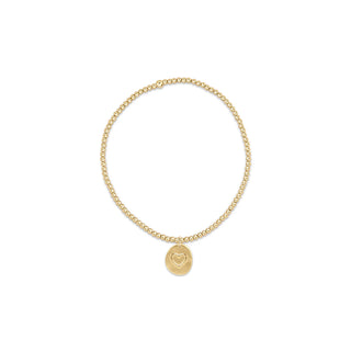 Enewton - Classic Gold 2mm Bead Bracelet - Inspire Love Small Gold Charm