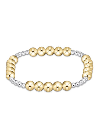 Enewton Classic Blissful Pattern 3mm Bead Bracelet - 6mm Mixed Metal