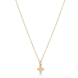 Enewton 16" Necklace Gold - Signature Cross Small Gold Charm