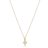 Enewton 16" Necklace Gold - Signature Cross Small Gold Charm