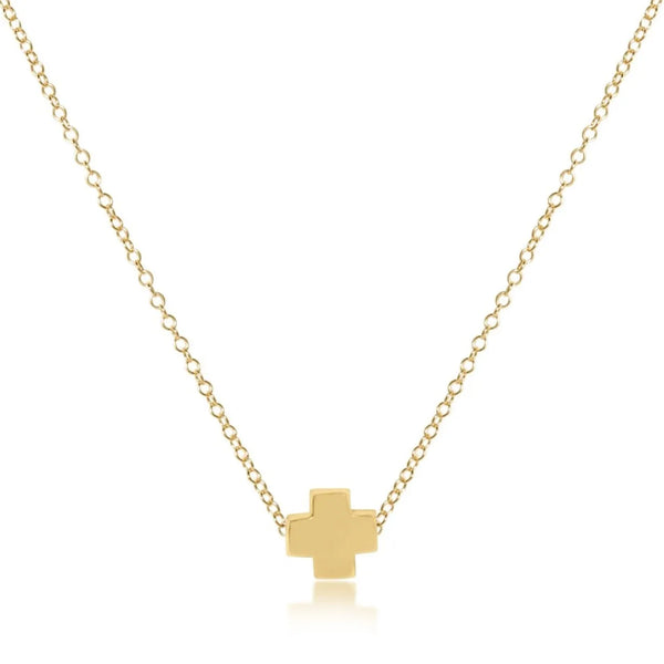 Enewton 16" Necklace Gold - Signature Cross Small Gold