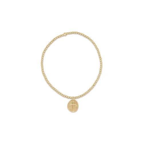 Classic Gold 2mm Bead Bracelet - Inspire Small Gold Charm