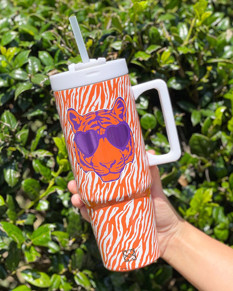 Tigers Stripes Tumbler With Handle