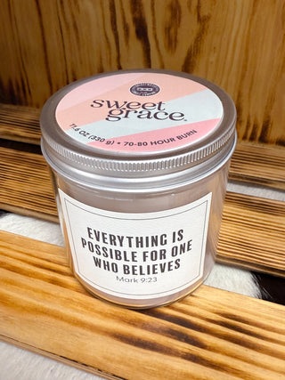 Sweet Grace Bible Verse Candles