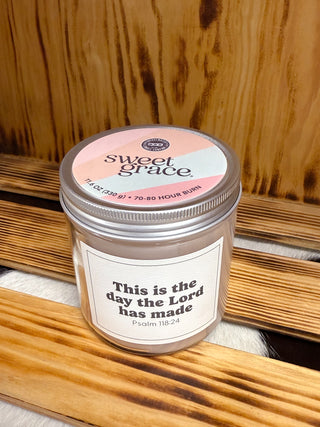 Sweet Grace Bible Verse Candles