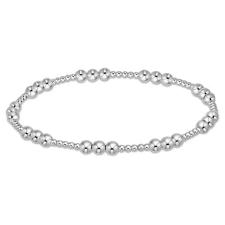 Classic Joy Pattern 4mm Bead bracelet - Sterling