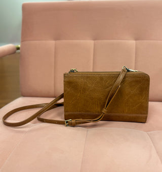 Joy Susan Large Wristlet & Wallet - Caramel