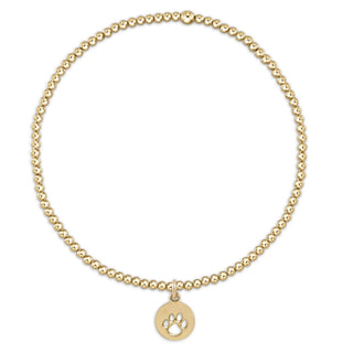 Enewton Classic Gold 2MM Bead Bracelet- Paw Print Small Gold Disc