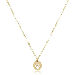 Enewton 16" Necklace Gold - Paw Print Small Gold Disc
