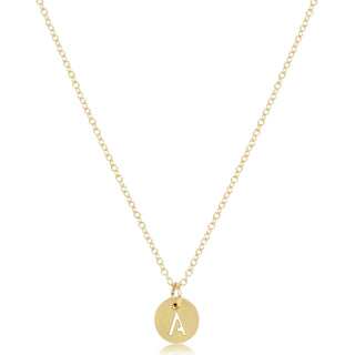 Enewton 16" Necklace Gold - Respect Small Gold Disc Initial