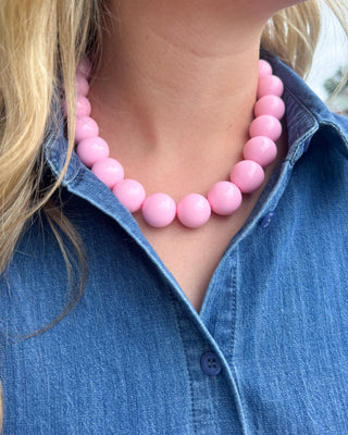 Beaufort Beaded Necklace - Bubble Gum
