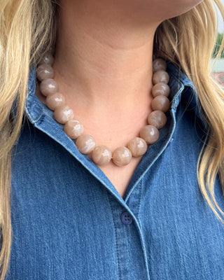 Beaufort Beaded Necklace - Latte