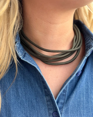 Knot Collection Necklace - Olive