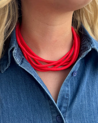 Knot Collection Necklace - Red