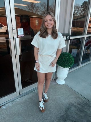 Simply Southern Crop Tee - Pearl