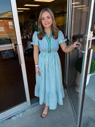 Simply Southern Y-Neck Floral Dress