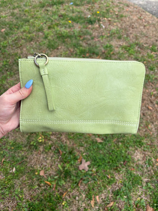 Karina Convertible Wristlet & Wallet - Soft Green