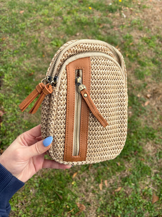 Natural Straw Skyler Sling Bag