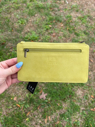 Kara Distressed Wallet - Key Lime
