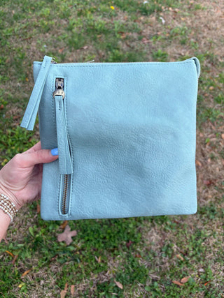 Dawn Multi Pocket Compact Crossbody Bag - Light Denim