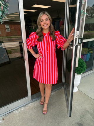 Sweetheart Striped Dress