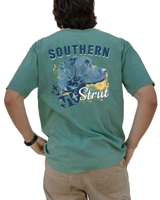 Southern Strut Lab Head with Ducks Short Sleeve T-Shirt