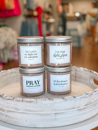 Sweet Grace Bible Verse Candles