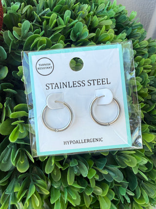 Stainless Steel Hypoallergenic Huggie Hoop Earrings