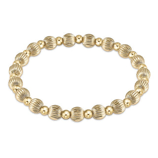 Enewton - Dignity Grateful Pattern 6mm Bead Bracelet - Gold