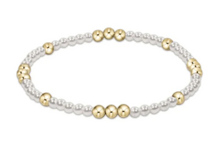 Enewton Worthy Pattern 3mm Bead Bracelet-Pearl