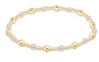 Enewton Classic Gold Sincerity Pattern 4mm Bead Bracelet - Pearl
