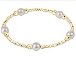 Enewton Purpose Pearl 6mm Bead Bracelet - Gold
