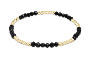 Enewton Blissful Pattern 2.5mm Bead Bracelet - Faceted Onyx