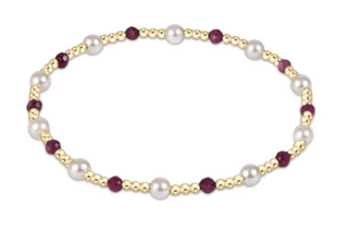 Enewton Pearl Sincerity Pattern 4mm Bead Bracelet - Ruby