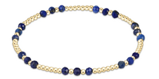 Enewton Gemstone Gold Joy Pattern 3mm Bead Bracelet - Lapis