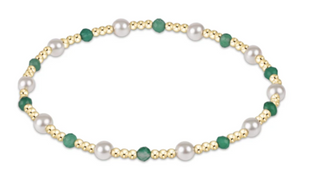 Enewton Pearl Sincerity Pattern 4mm Bead Bracelet - Green Onyx